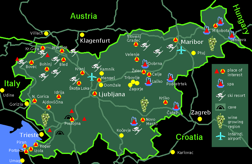 [interactive map of Slovenia]